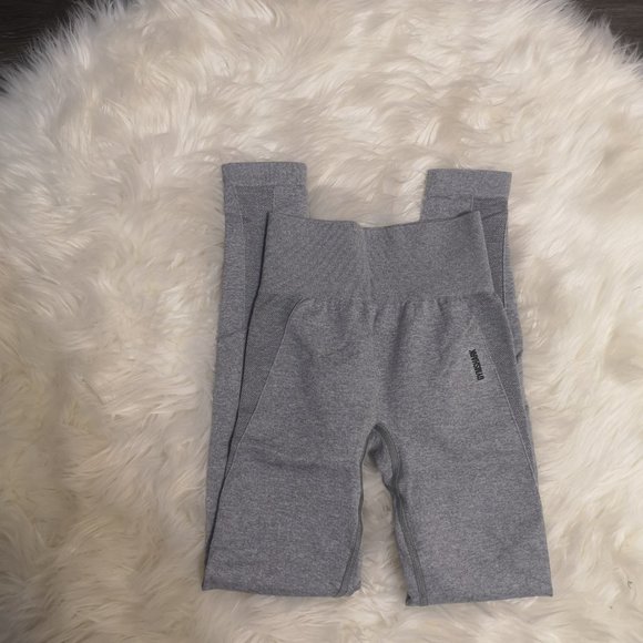 Gymshark OG High Waisted Flex Leggings in Light Grey Marl - Picture 4 of 6